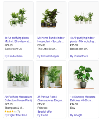 Google Shopping ads for Garden Centres